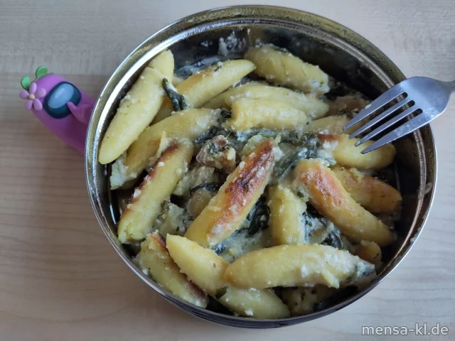 Schupfnudeln (Gl,Ei) mit Spinat-Ricotta-Soße (La)