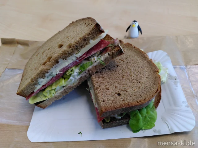 Käse-Salami Stulle (2,3,8,9,Gl,Ei,La,Sf,S)