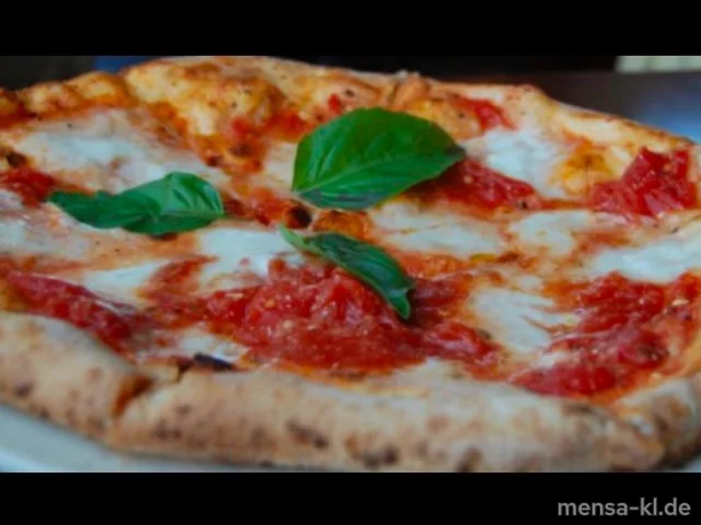 Pizza Margherita (V) Tomatensoße und Käse [<a href="https://goo.gl/maps/zfPuoCi3j5XDKBBQA">➡️ Davenportplatz 13</a>]