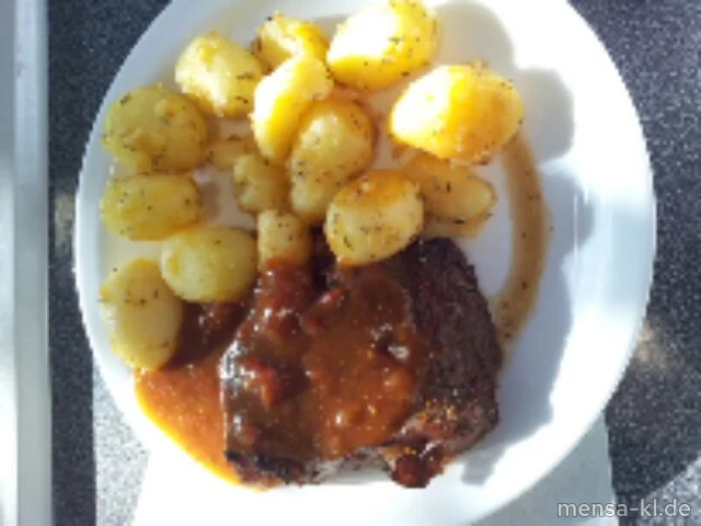 Argentinisches Rumpsteak "Provencial" (R) mit gebackenen Kartoffeln