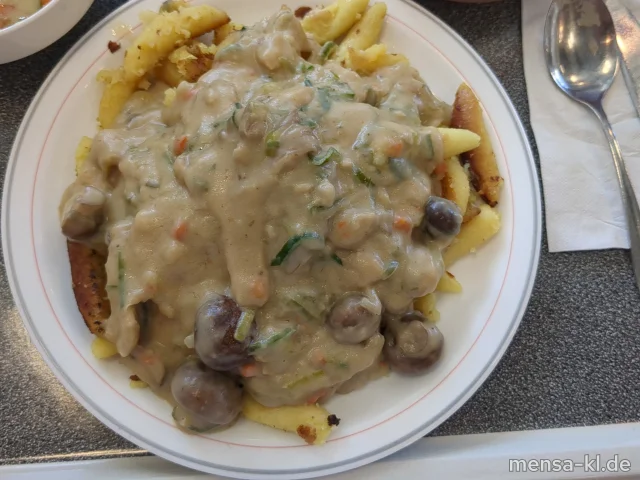 Pilzgulasch (1,Sl,So) mit Schupfnudeln (Gl), dazu einen Beilagensalat nach Wahl