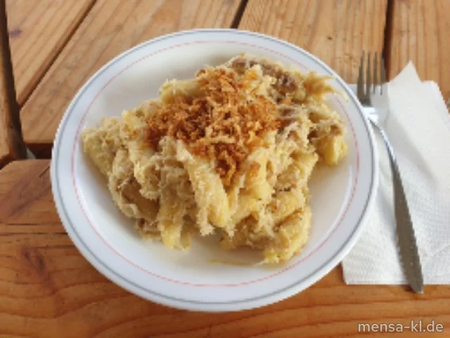 Schupfnudel-Sauerkraut-Pfanne mit Röstzwiebeln (1,Gl,So)