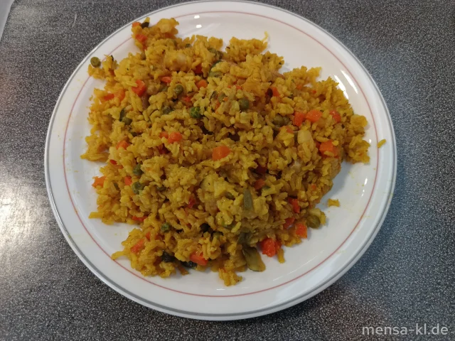 Gemüsepaella mit Vollkornreis und Cashewkerne (Gl,Nu,Sf,Se,So)