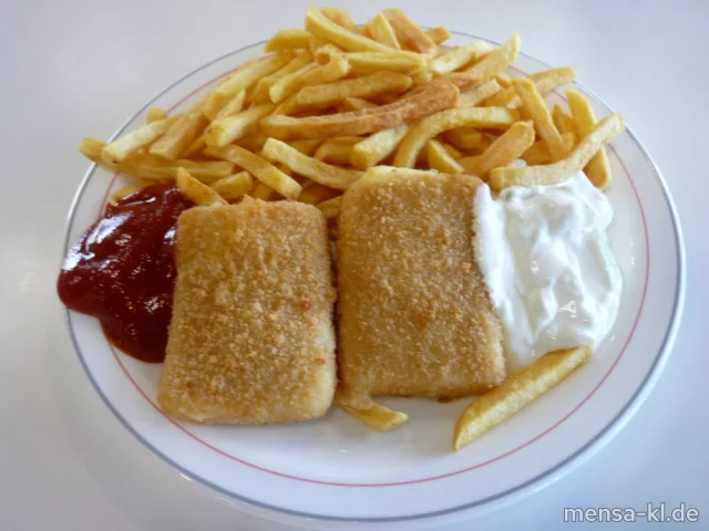 Gebackener griechischer Hirtenkäse (Gl,La,V) mit Tzatziki (9,Gl,Ei,La,So,V), Pommes frites (V) und Krautsalat (1,5,9,Gl,Ei,Sw,So,V)