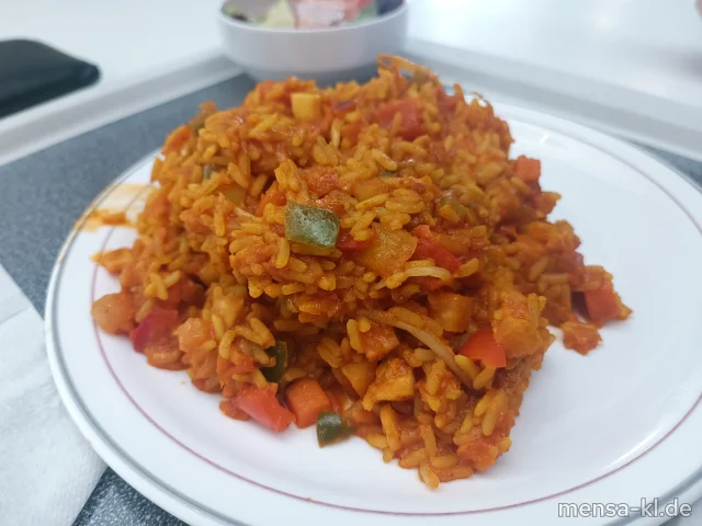 Gemüse Jambalaya (Gl,Sf,Se) mit Naturreis, dazu einen Beilagensalat nach Wahl