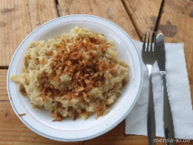 Spätzle-Sauerkraut-Pfanne mit Röstzwiebeln (1,Gl,So)