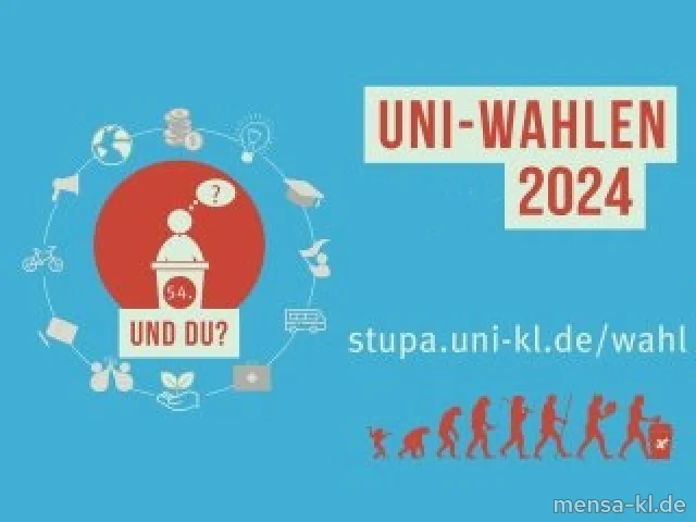 Am Dienstag und Mittwoch finden die <a href="https://www.stupa.uni-kl.de/wahlen">Wahlen für Studierendenparlament (StuPa), Senat und Fachbereichsräte</a> statt. Gebäude 12, Raum 168, IntClub, 9-15 Uhr. <a href="https://www.stupa.uni-kl.de/wahlen/wahlvorschlaege">Siehe Wahlvorschläge auf stupa.uni-kl.de.</a>