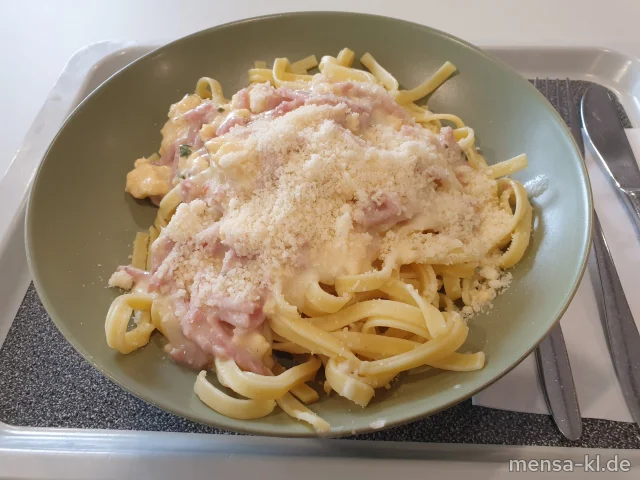 Tagliatelle (Gl,Ei) mit Carbonara-Soße (2,Gl,Ei,La,S)