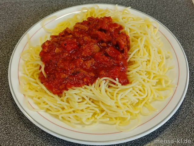 Pasta Calabrese mit Salsiccia-Bolognese (8,Gl,Ei,Se,S)