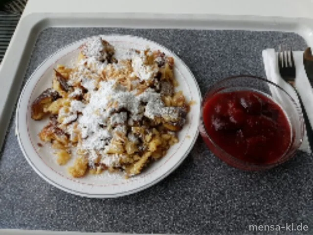 Hausgemachter Kaiserschmarrn (2,Gl,Nu,Ei,La,V) mit Zwetschgenröster (La,V)
