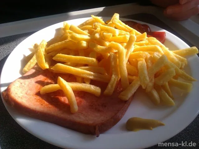 Back-Leberkäse (S/R/8) mit Pommes-Frites