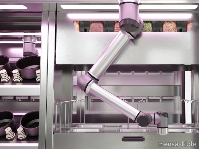 Das Atrium wird ab April 2025 mit einem Kochroboter von <a href="https://www.youtube.com/watch?v=GiG6Kmz_FfE">GoodBytz</a> ausgestattet sein. Siehe <a href="https://www.instagram.com/p/DBv6jOMtfwh">@studierendenwerk_kl</a>.