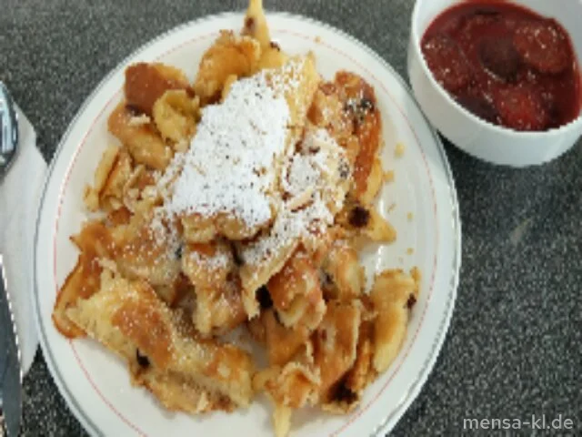 Hausgemachter Kaiserschmarrn (2,Gl,Nu,Ei,La,V) mit Zwetschgenröster (La,V)
