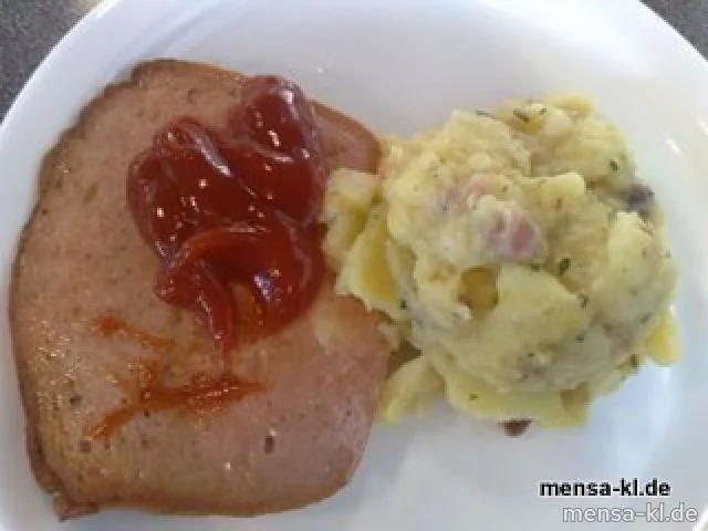 Back-Leberkäse (S/R/8) mit warmem Kartoffelsalat (S)