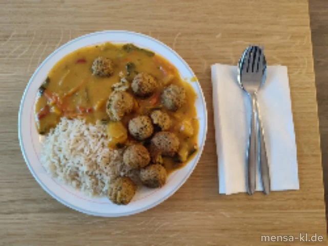 Gemüse-Kokos-Curry (So) mit Falafel