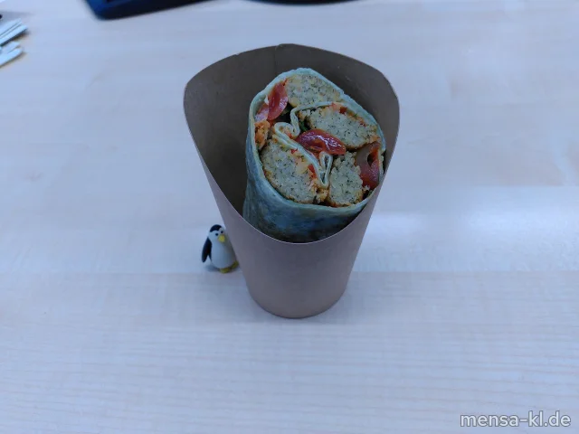 Wrap-Vital mit Falafel, Ajvar-Dip, Salatgurke, Rucola und veganer Tzatziki (Gl,Nu)