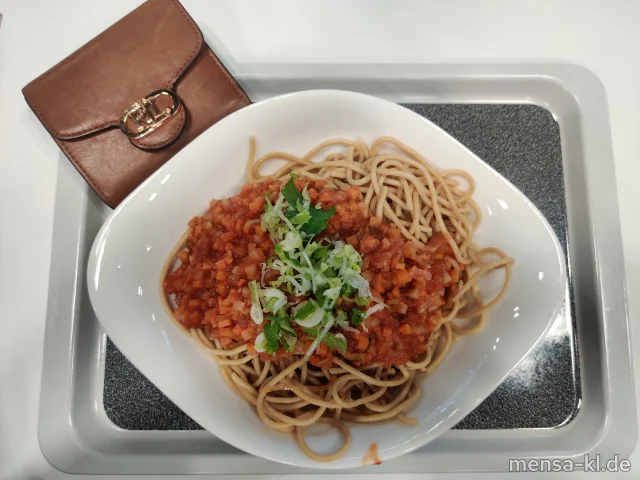 Vollkornspaghetti (Gl) mit veganer Gemüsebolognese (Nu,Sl)