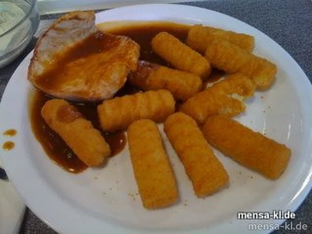 Truthahnsteak mit Pfeffersoße und Kroketten (1)