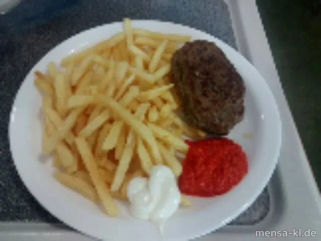 Hacksteak "Croatia" (R,S) mit Ajvar, Pommes frites und Krautsalat